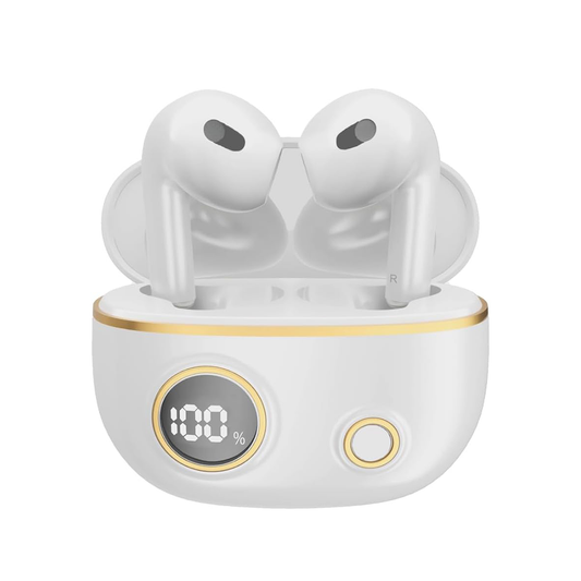 In-Ear Wireless Bluetooth Headphones with Round LCD Display for Smartphones for Smartphones