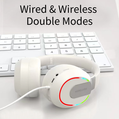 Wireless Headphones Over Ear, Multiple Music Modes with Microphone, HiFi Stereo Foldable Lightweight Wireless Headset