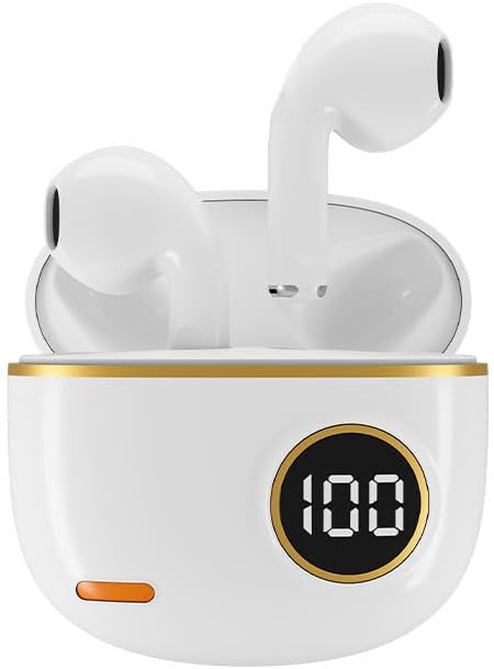 In-Ear Wireless Bluetooth Headphones with Microphone with LCD Display for Smartphones