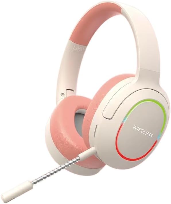 Wireless Headphones Bluetooth with Microphone, Over Ear Headsets with Reduce Environmental Noise,Pink