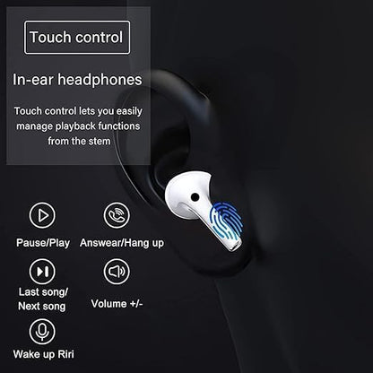 Wireless Earbuds 3 Bluetooth Headphones, IPX5 Waterproof Noise Isolation, LED Power Display  in-Ear Earphones