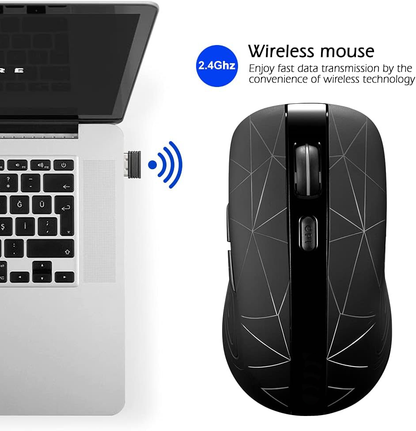 2.4G Wireless Gaming Mouse with USB Nano Receiver Colorful Gaming Mouse for Notebook,PC,Computer