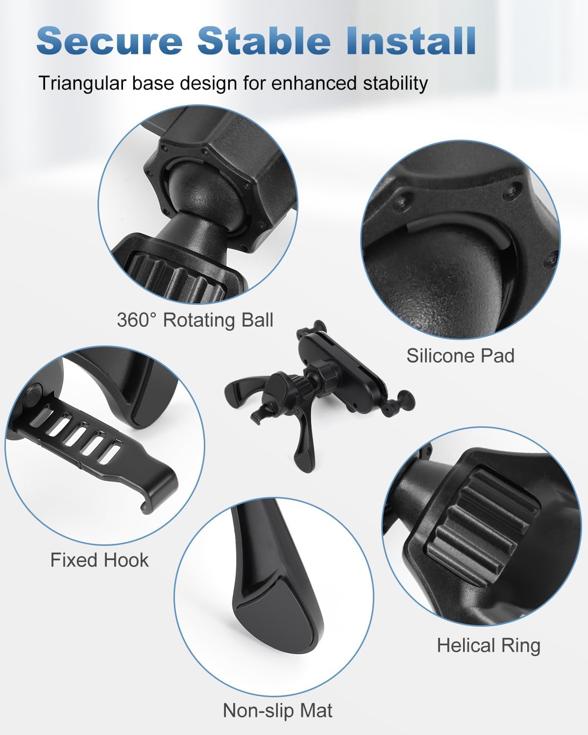 Car Phone Holder Mount  for iPhone15 14 13 12Pro Max Plus