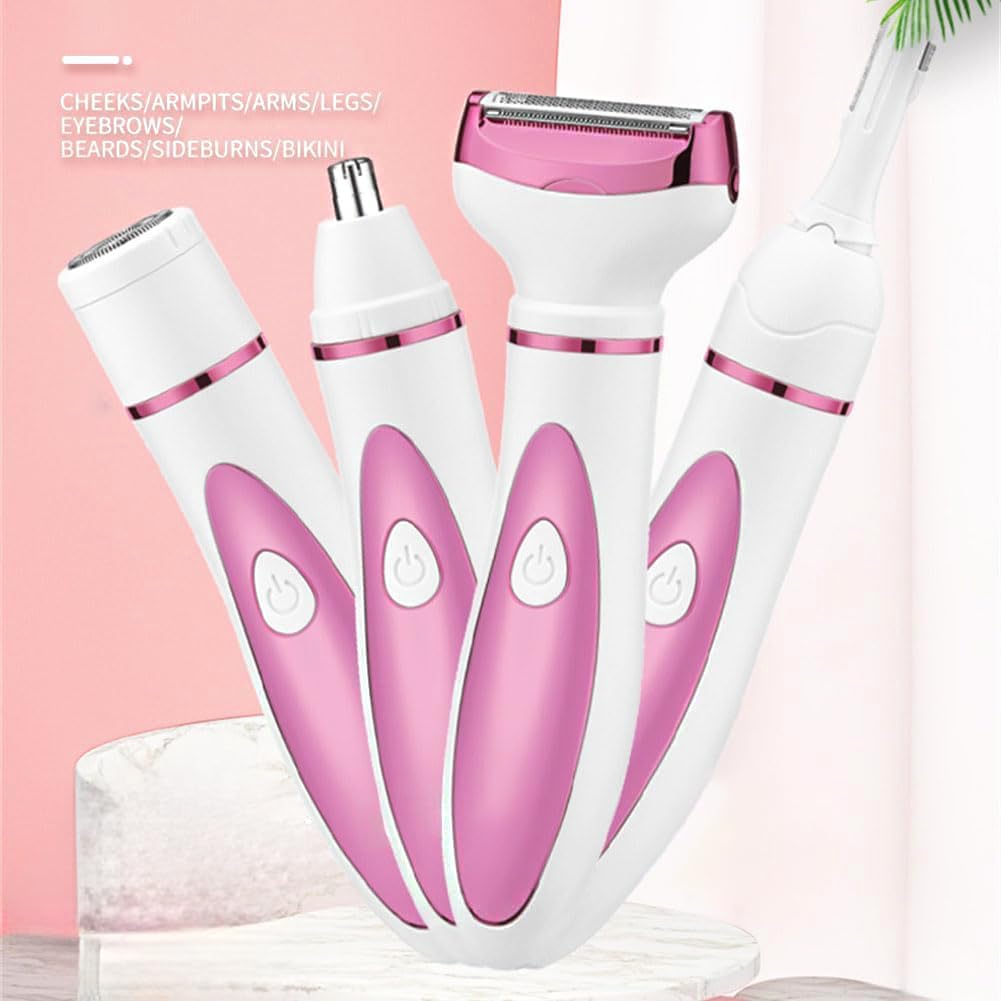 4-in-1 Women’s Body Hair Removal, Shaver Bikini Trimmer for Eyebrow Face Body Underarm, Women’s Trimmer Type C Rechargeable