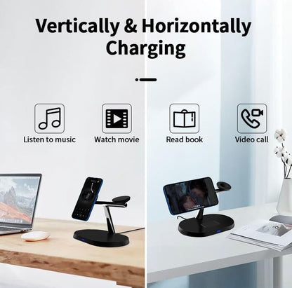 3 in 1 Magnetic Wireless Charging Station for iPhone and Apple Devices Watch, Air Pods