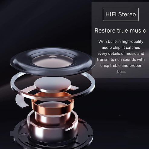 AIR PRO Wireless Earbuds, Bluetooth 5.2 Headphones 3D HiFi Stereo Noise Cancellation Built-in Mic with Charging Case