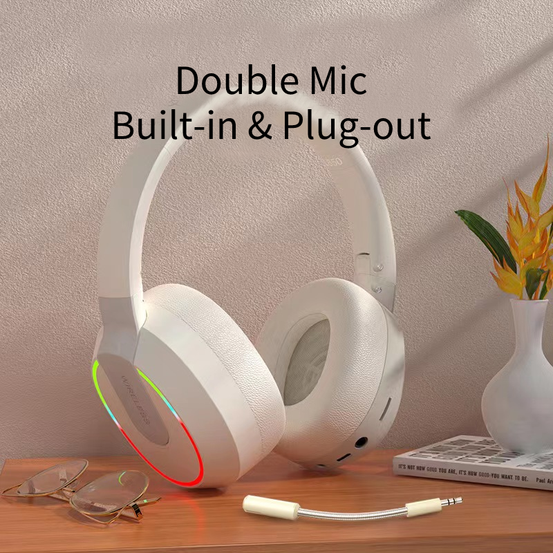 Wireless Headphones Over Ear, Multiple Music Modes with Microphone, HiFi Stereo Foldable Lightweight Wireless Headset