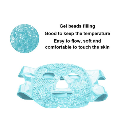 Cold Face Mask Ice Pack Reduce Face Puff, Dark Circles, Gel Beads Hot Heat Cold Compress Pack