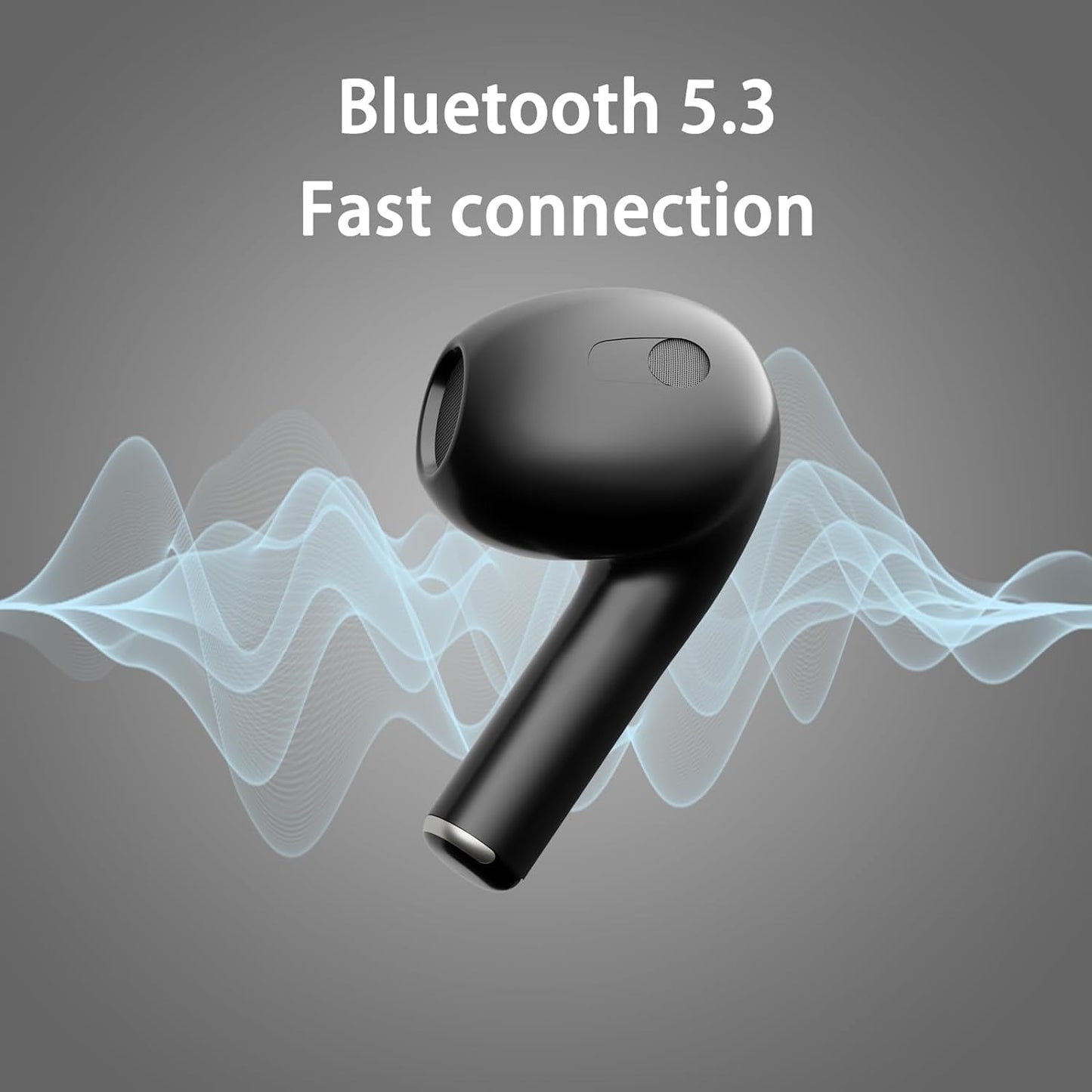 In-Ear Wireless Bluetooth Headphones with Round LCD Display for Smartphones for Smartphones