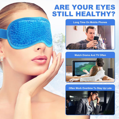 Gel Eye Mask,Reusable Cooling Ice Mask for for Puffy Eyes, Dark Circles