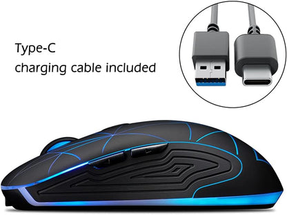 2.4G Wireless Gaming Mouse with USB Nano Receiver Colorful Gaming Mouse for Notebook,PC,Computer