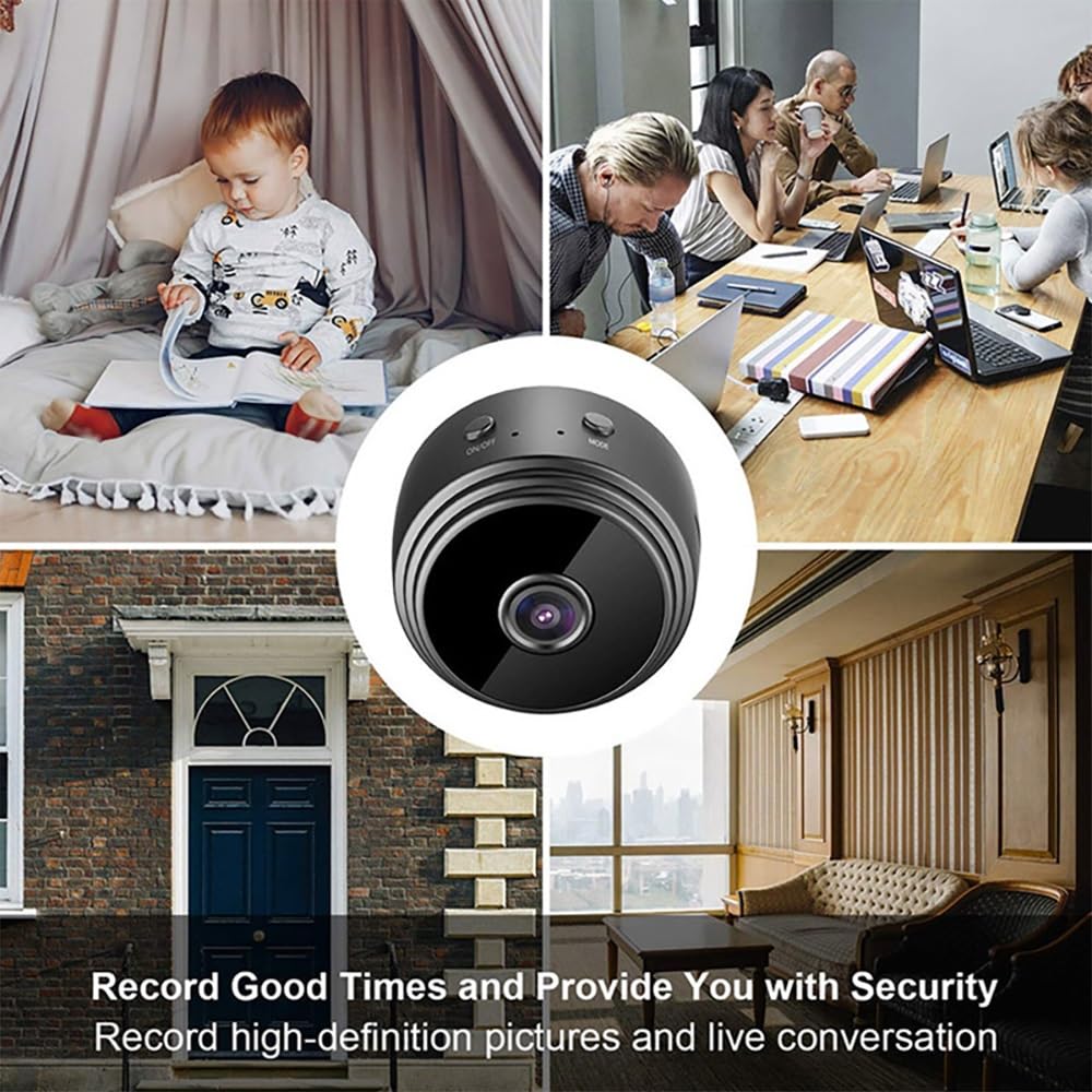 A9 WiFi Camera Indoor, 1080P HD Mini Magnetic Video Recorder Voice Recorder Security Monitoring Camera Smart Home for Baby Pets and Infants