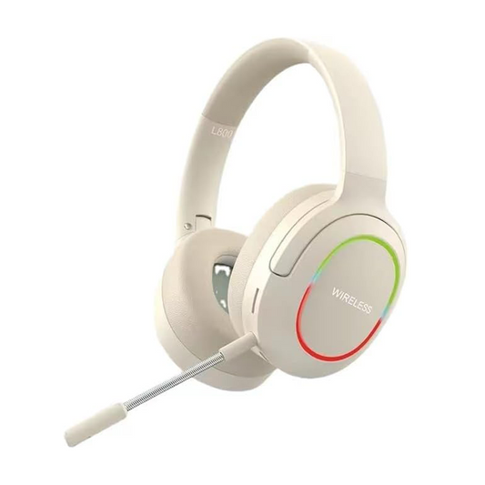 Wireless Headphones Bluetooth with Microphone, Over Ear Headsets with Reduce Environmental Noise, Beige