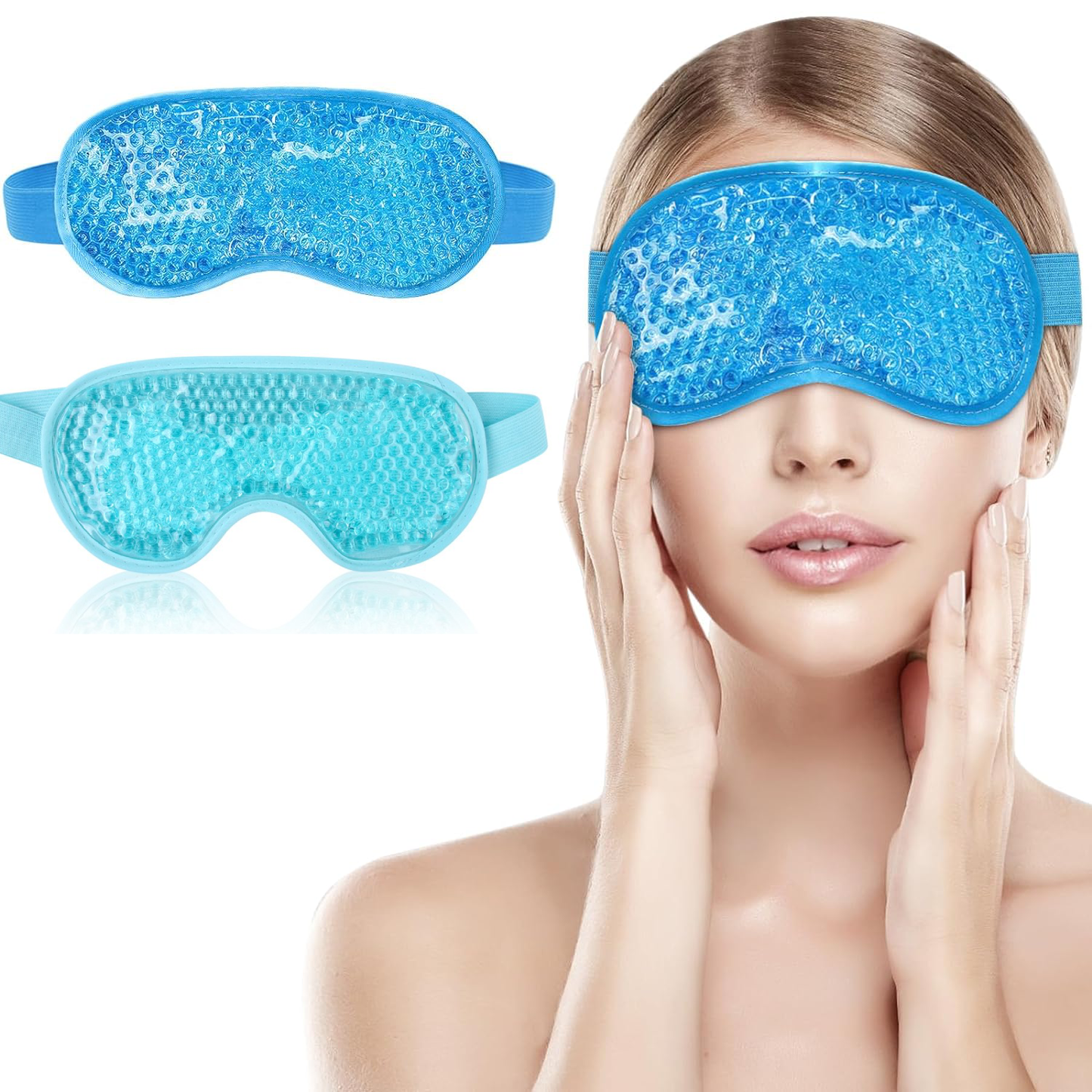 Gel Eye Mask,Reusable Cooling Ice Mask for for Puffy Eyes, Dark Circles