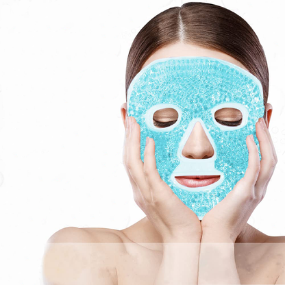 Cold Face Mask Ice Pack Reduce Face Puff, Dark Circles, Gel Beads Hot Heat Cold Compress Pack