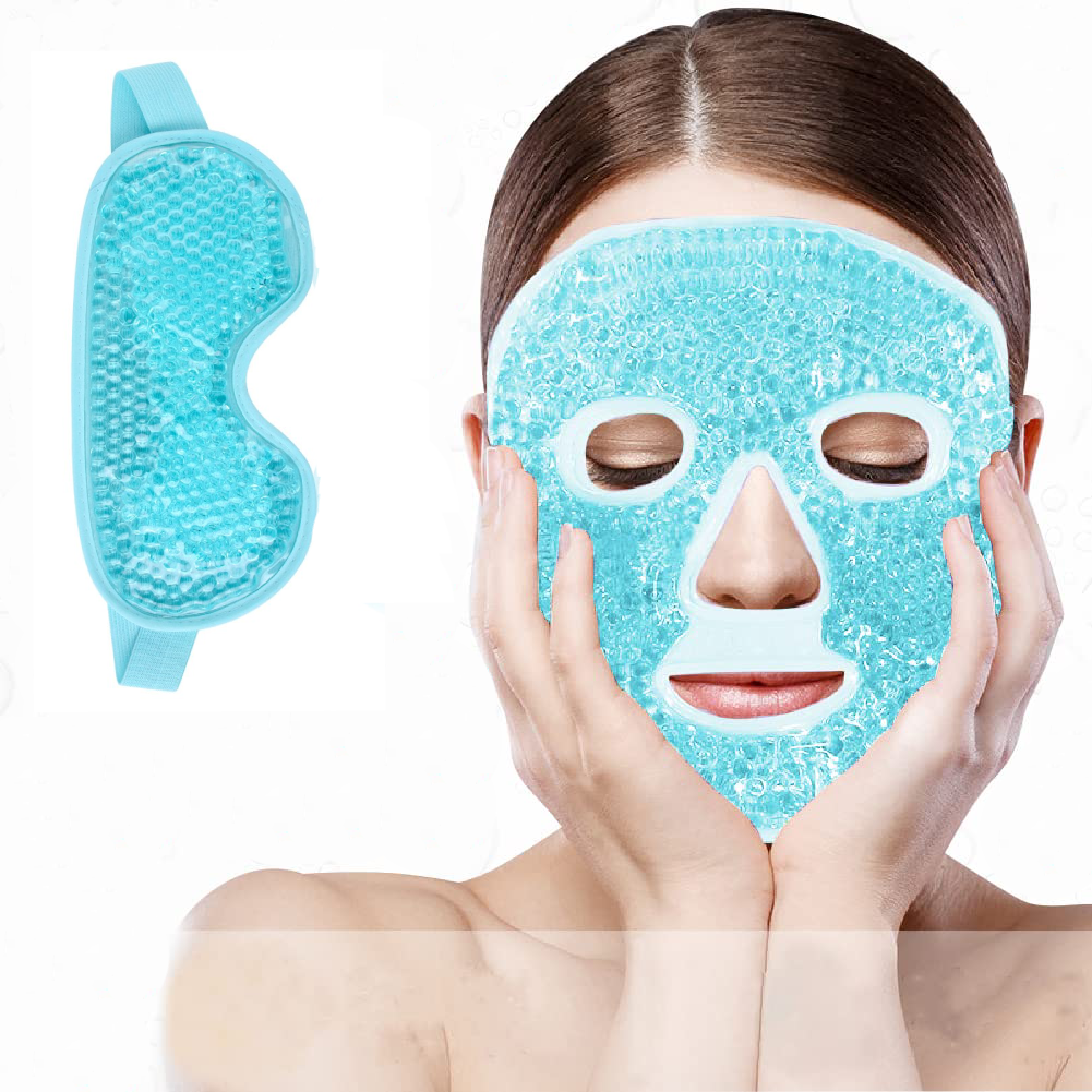 Gel Face Mask and Eye Mask,  Reusable Cooling Ice Mask for for Puffy Eyes, Dark Circles