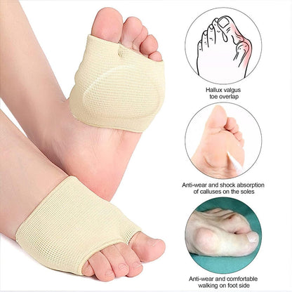 2Pack Metatarsal Pads Gel Sleeves Cushions Pad, Foot Pads for Foot Pain Relief