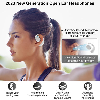 Wireless Open Ear Earbuds, Wireless Earphones with Digital Display 40 Hours Playtime Environmental noise reduction